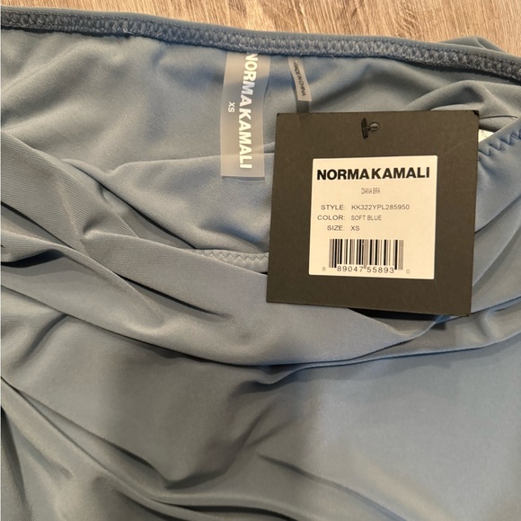NORMA KAMALI DIANA TOP SOFT BLUE XS NEW WITH TAGS - Picture 5 of 6